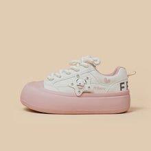 Pink & White Star Bear Chunky Sissy Sneakers
