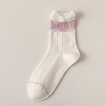 Purple Floral Adult Sissy Socks
