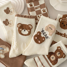 Harajuku Teddy Bear Socks | Kawaii Crew Socks