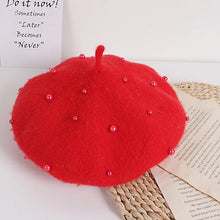 Pearl Beaded Princess Berets - 13 Colors