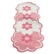 Kawaii Enchanting Pink Flower Blooms Rug