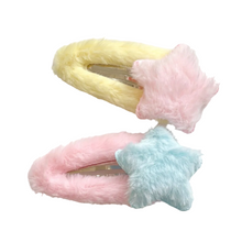 Plush Star Pastel Hair Clips