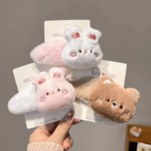 Bunny & Teddy Bear Plush Hair Clips