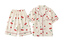 Cute Cherry Print Summer Pajama Set