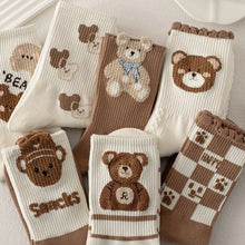 Harajuku Teddy Bear Socks | Kawaii Crew Socks