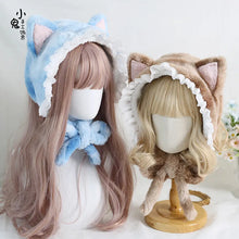 Fuzzy Cat Ears Bonnet