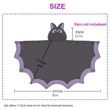 Plush Black Halloween Bat Cloak
