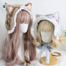 Fuzzy Cat Ears Bonnet