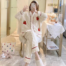 Fuzzy Warm Strawberry Winter Pajamas