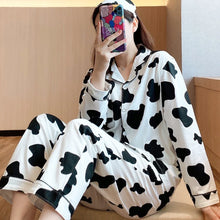 Cow Pattern Button Front Pajamas