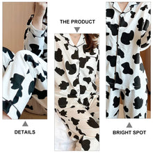 Cow Pattern Button Front Pajamas