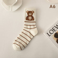 Harajuku Teddy Bear Socks | Kawaii Crew Socks