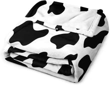 Cow Print Flannel Blanket - 2 Colors