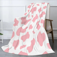 Cow Print Flannel Blanket - 2 Colors