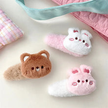 Bunny & Teddy Bear Plush Hair Clips