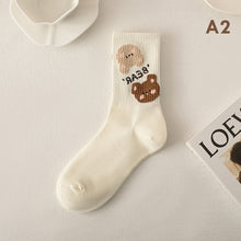 Harajuku Teddy Bear Socks | Kawaii Crew Socks