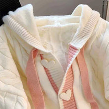 Sweet Hearts Hooded Cardigan Sweater