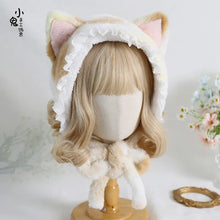 Fuzzy Cat Ears Bonnet