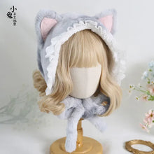 Fuzzy Cat Ears Bonnet