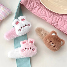 Bunny & Teddy Bear Plush Hair Clips