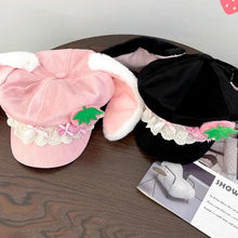 Kawaii Strawberry Bunny Ears Hat