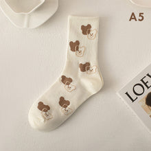Harajuku Teddy Bear Socks | Kawaii Crew Socks