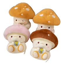 Kawaii Mushroom & Bee Plushies