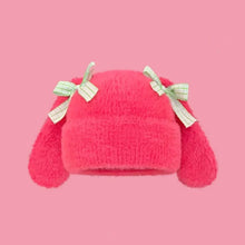Cute Bow Bunny Ears Beanie Hat - 5 Colors
