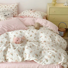 4pc Pink Floral Bedding Set