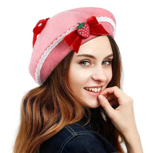 Pink Strawberry Beret Kawaii Hat