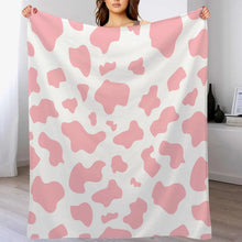 Cow Print Flannel Blanket - 2 Colors