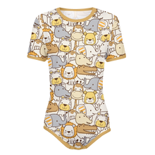 Adult Baby Boy Safari Animals Sissy Snap in the Crotch Onesie