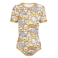 Adult Baby Boy Safari Animals Sissy Snap in the Crotch Onesie