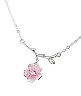 Pink Cherry Blossom Necklace
