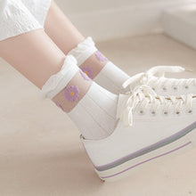 Purple Floral Adult Sissy Socks