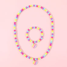 Pastel Beaded Heart 2pc Kawaii Jewelry Set