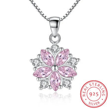 Pink Sakura Cherry Blossom Sterling Silver Necklace