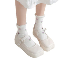 Purple Floral Adult Sissy Socks