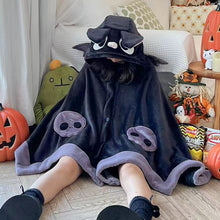 Plush Black Halloween Bat Cloak