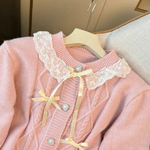 Cute Lace Collar Pastel Cardigan