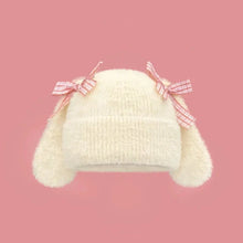 Cute Bow Bunny Ears Beanie Hat - 5 Colors