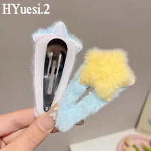 Plush Star Pastel Hair Clips
