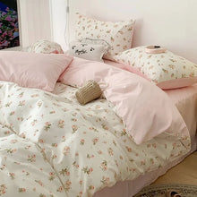 4pc Pink Floral Bedding Set