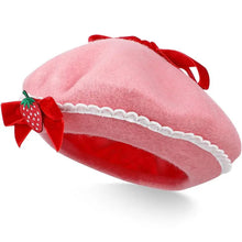 Pink Strawberry Beret Kawaii Hat