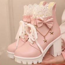 Pretty Ankle Boots - Pink White or Black