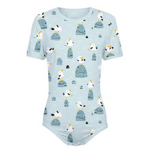 Adult Baby Boy Seagulls Snap in the Crotch Onesie