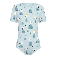 Adult Baby Boy Seagulls Snap in the Crotch Onesie
