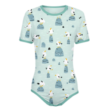 Adult Baby Boy Seagulls Snap in the Crotch Onesie