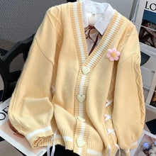 Coquette Sweater Heart Buttons Cardigan - 3 Colors