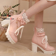 Pretty Ankle Boots - Pink White or Black